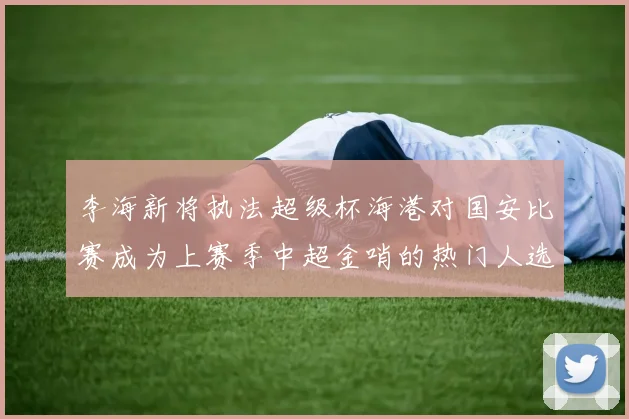 李海新将执法超级杯海港对国安比赛成为上赛季中超金哨的热门人选